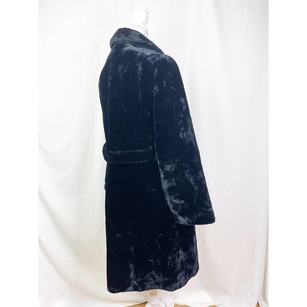 1960s Vintage Borgazia Faux Fur Double Breasted Coat - Picture 7 of 8